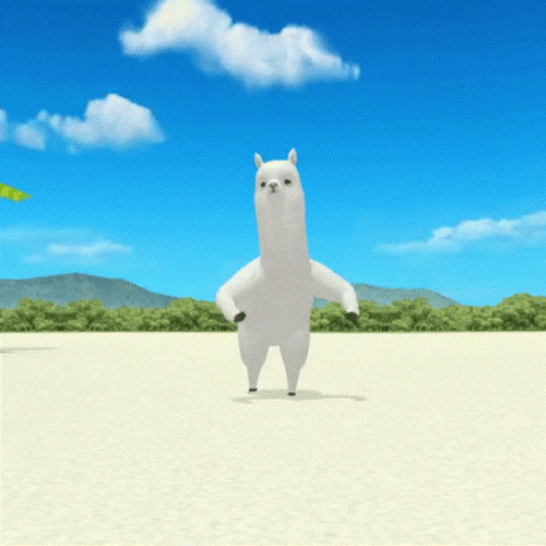 Animated dancing alpaca