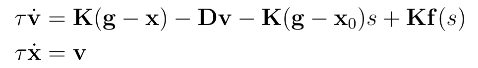 DMP formulation for  learning algorithm