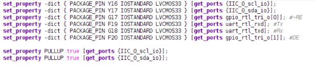 Constraint of Vivado for Microzed 7010