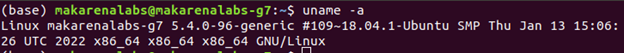 linux uname for ubuntu version